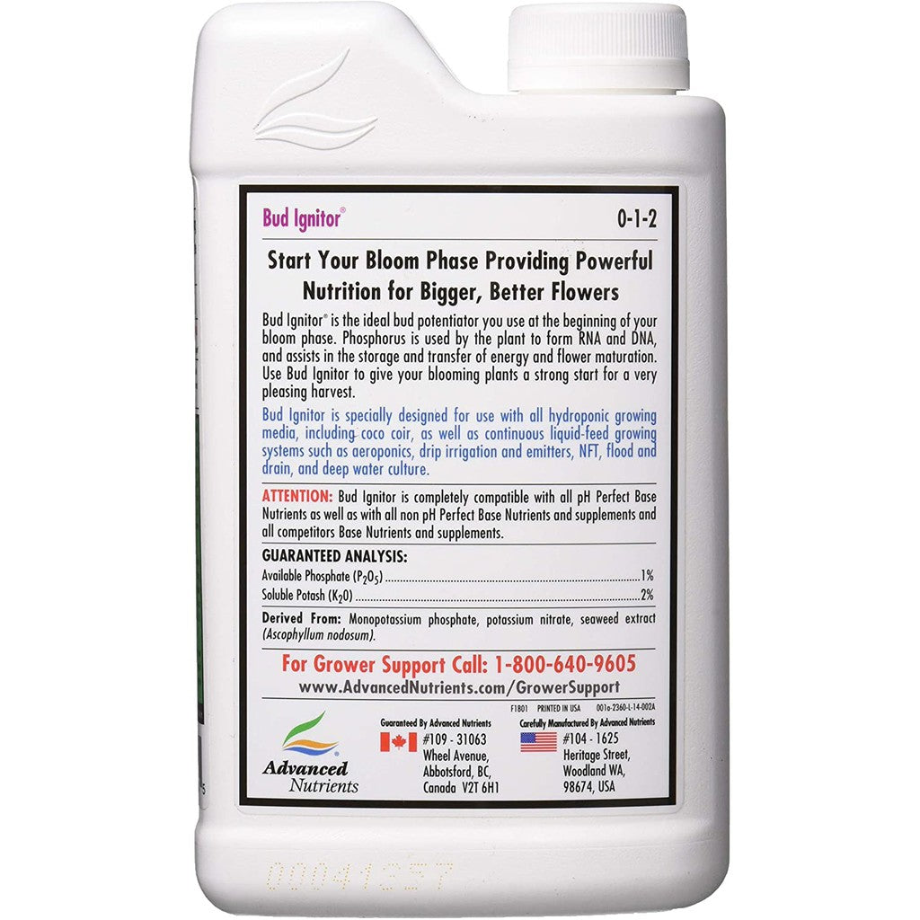 Advanced Nutrients Bud Ignitor 250ml – Early Bloom Stimulator for Vegetables & Herbs