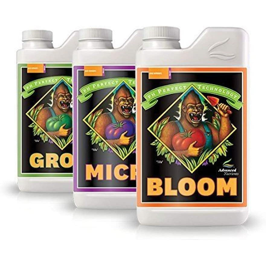Advanced Nutrients pH Perfect Grow, Micro & Bloom 3-Part Base Nutrients – Pack of 3