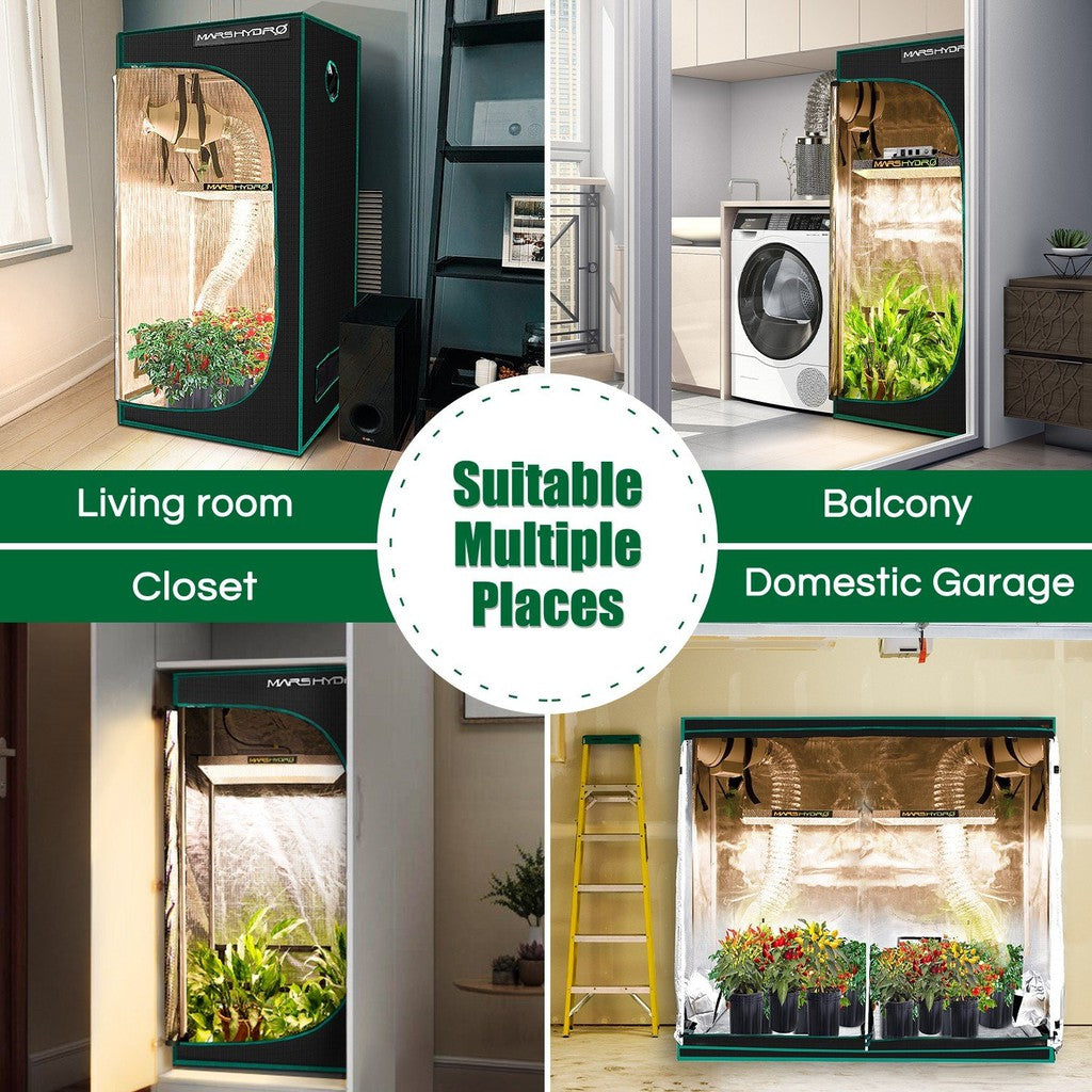 Mars Hydro Indoor Grow Tent 120×60×180 cm – Indoor Gardening for Herbs & Vegetables