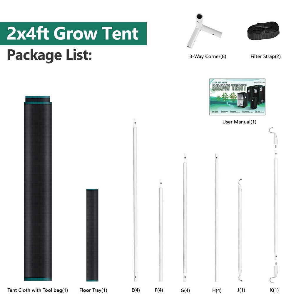 Mars Hydro Indoor Grow Tent 120×60×180 cm – Indoor Gardening for Herbs & Vegetables