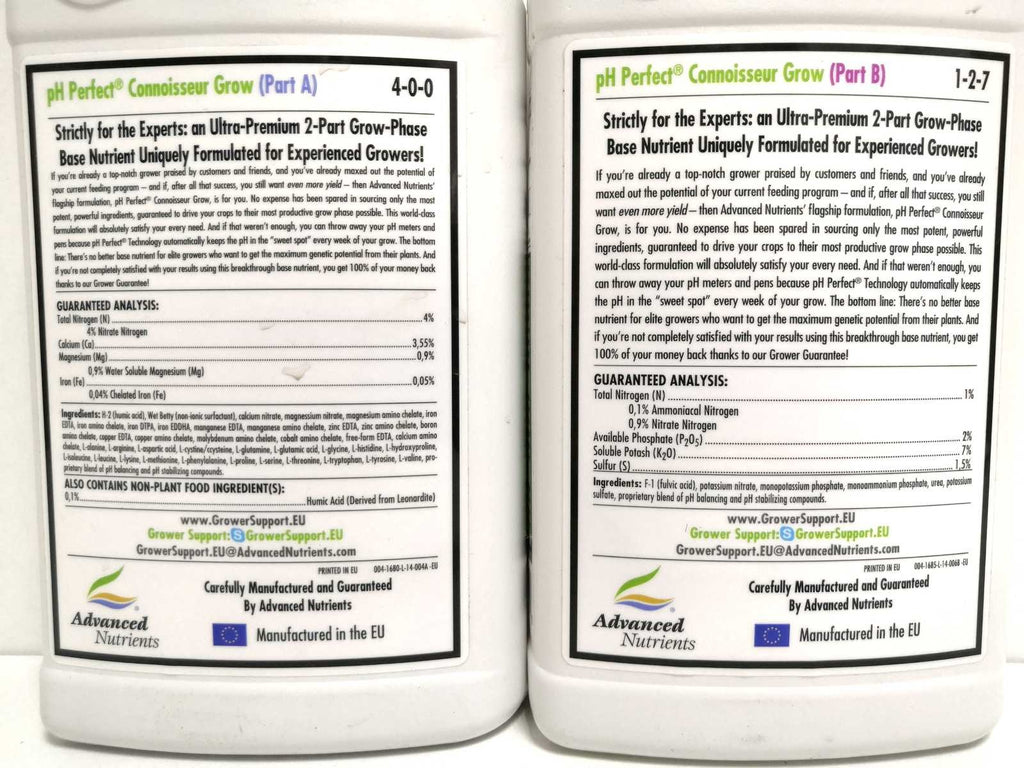 Advanced Nutrients Connoisseur Grow or Bloom A & B – 250ml