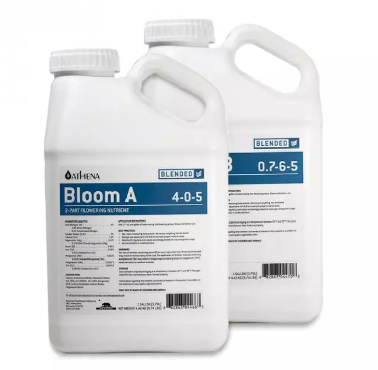 Athena Bloom A/B 2-Part Nutrient (250ml) – Flowering Formula for Indoor & Edible Plants