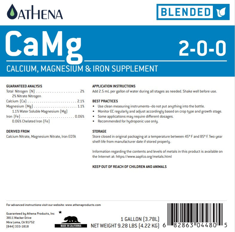Athena CaMg 2-0-0 | Calcium & Magnesium Supplement – 250ml