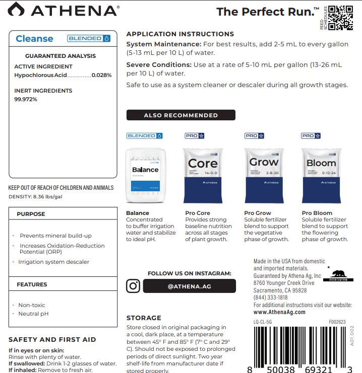 Athena Cleanse | Natural Root & System Cleaner for Plants - 250ml