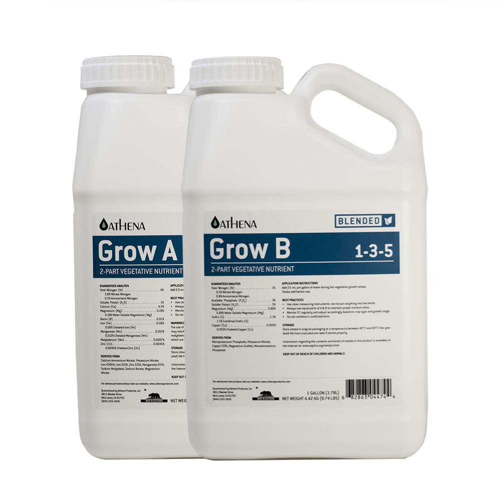 Athena Grow A/B 2-Part Nutrient (250ml) – Vegetative Formula for Indoor & Edible Plants