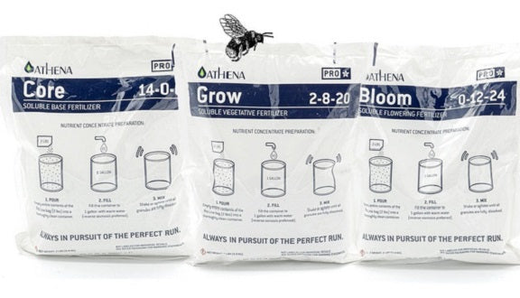 Athena Pro Grow, Bloom & Core – 2 lbs Water Soluble Nutrients Set