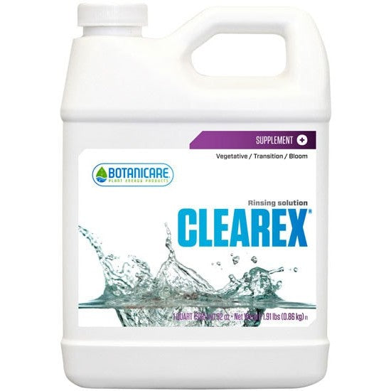 Botanicare Clearex – 1 Quart | Salt Flush & Root Rinse for Indoor Gardening
