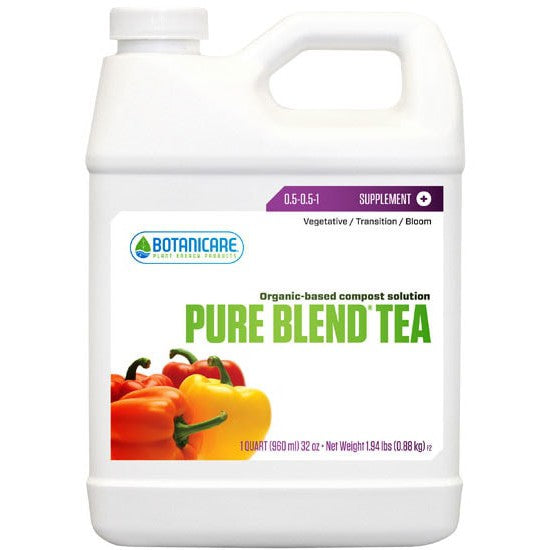 Botanicare Pure Blend Tea 1 Quart – Organic-Based Plant Enhancer for Vegetables, Herbs & Indoor Gardening