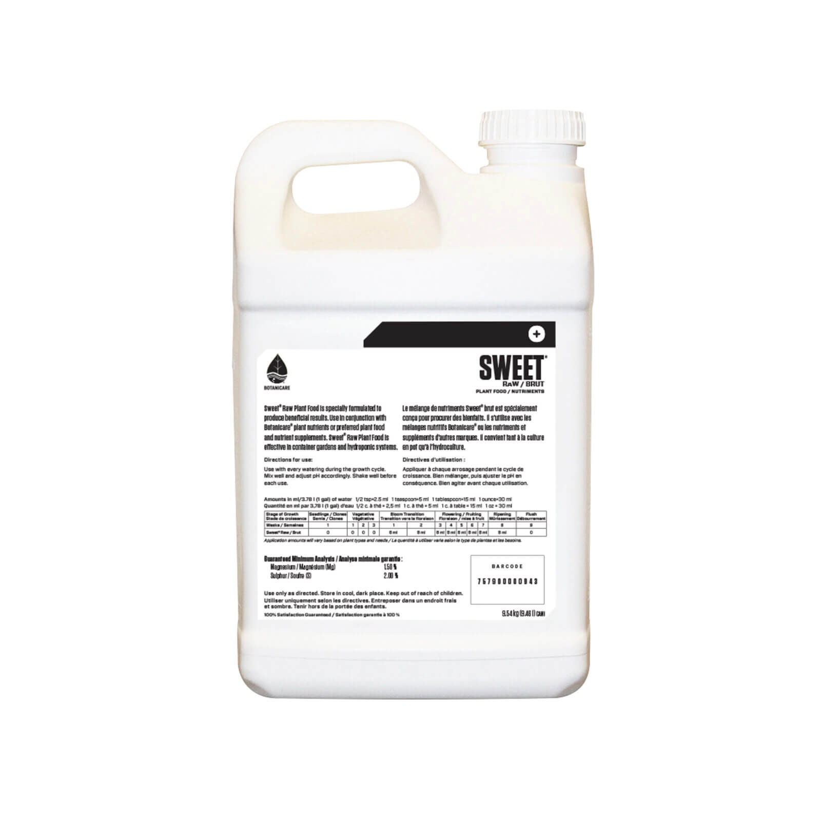 Botanicare Sweet Raw 1 Quart – Plant Energy & Metabolic Booster for Vegetables & Herbs