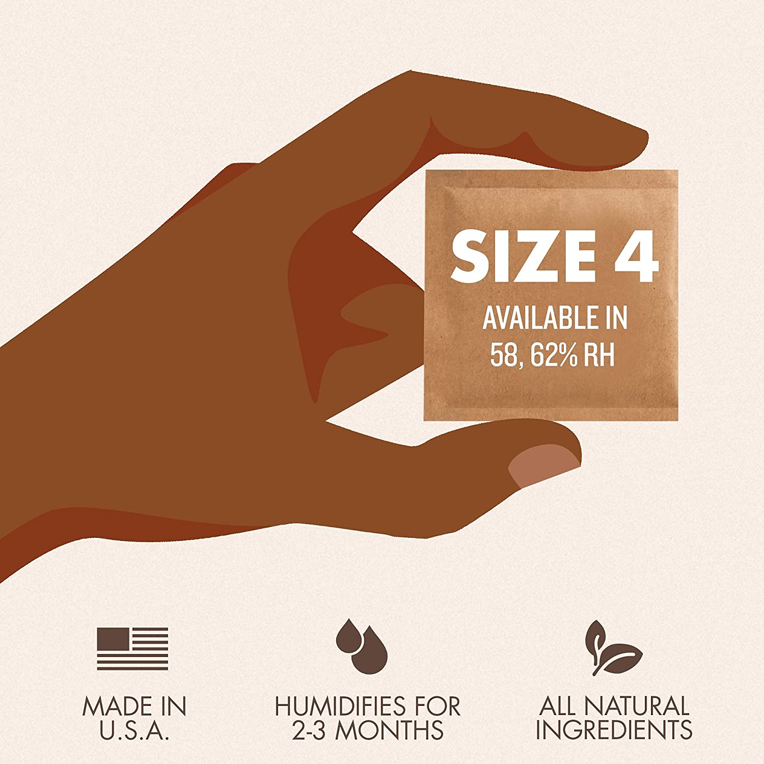 Boveda Terpene Shield 62% Humidity Control – Size 8 (8g) & Size 4 (4g)