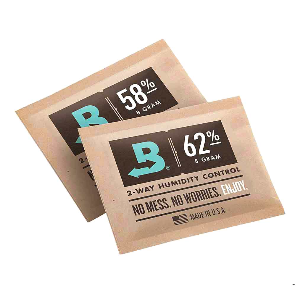 Boveda Terpene Shield 62% Humidity Control – Size 8 (8g) & Size 4 (4g)