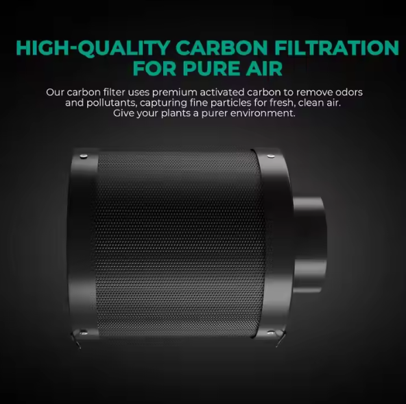 Mars Hydro 6" Carbon Filter Scrubber with Ducting – Indoor Odor Control