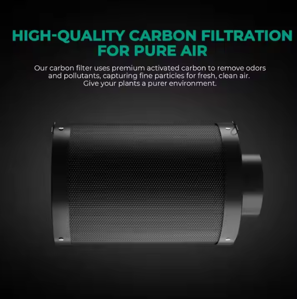 Mars Hydro 4" Carbon Filter Scrubber with Ducting – Indoor Odor Control