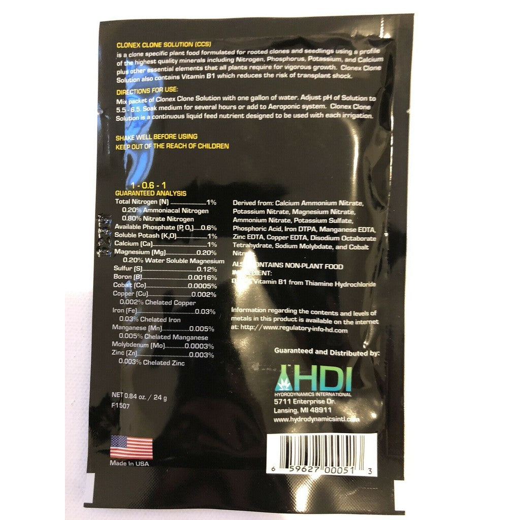 Clonex Clone Solution 20 mL Packet – Root Booster for Cuttings & Seedlings