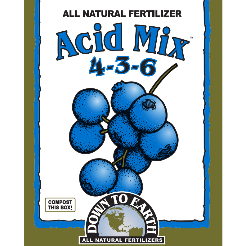 Down To Earth Acid Mix 4-3-6 – Organic Fertilizer for Acid-Loving Plants