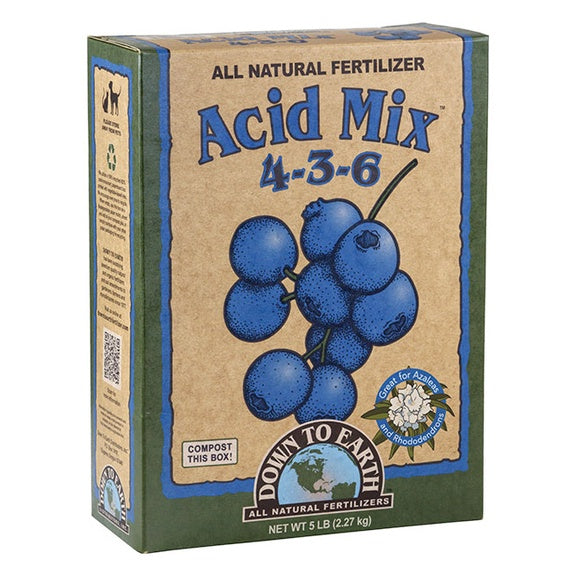 Down To Earth Acid Mix 4-3-6 – Organic Fertilizer for Acid-Loving Plants