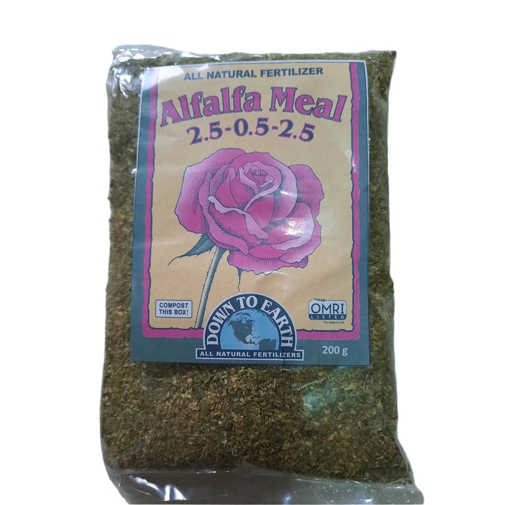 Down To Earth Alfalfa Meal 2.5-0.5-2.5 – Organic Plant-Based Fertilizer for Vegetables & Flowers