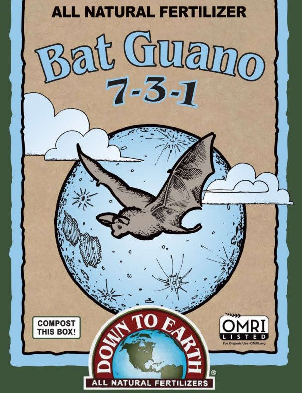 Down to Earth Bat Guano 7-3-1 – Organic Nitrogen Fertilizer for Vegetables & Herbs