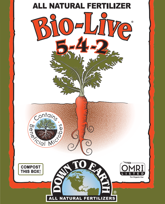 Down to Earth Bio-Live 5-4-2 – Organic Root & Bloom Fertilizer for Vegetables & Herbs