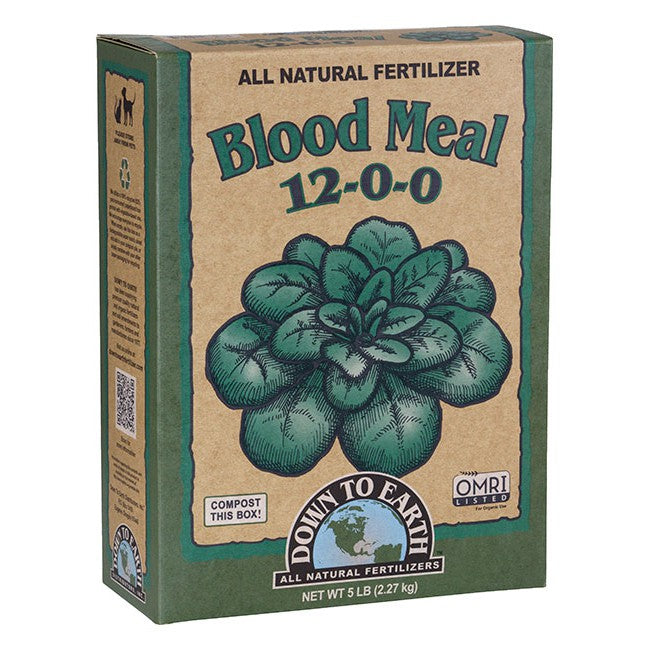 Down to Earth Blood Meal 12-0-0 – High Nitrogen Organic Fertilizer for Leafy Greens & Vegetables