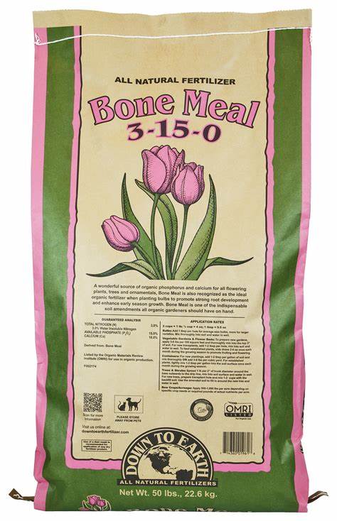 Down to Earth Bone Meal 3-15-0 – Organic Phosphorus Fertilizer for Roots & Flowering