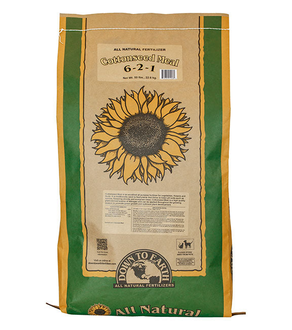 Down to Earth Cottonseed Meal 6-2-1 – Organic Plant-Based Fertilizer