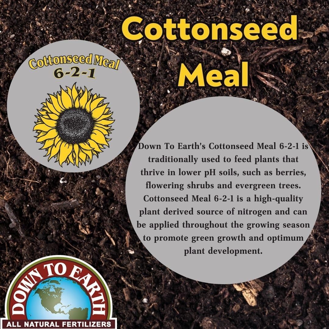 Down to Earth Cottonseed Meal 6-2-1 – Organic Plant-Based Fertilizer