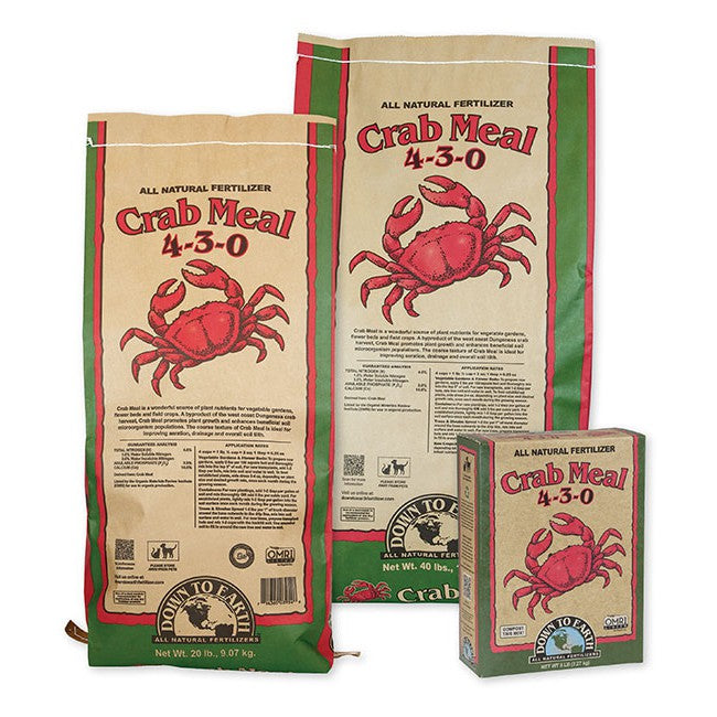 Down to Earth Crab Meal 4-3-0 – Organic Fertilizer for Vegetables & Soil Health