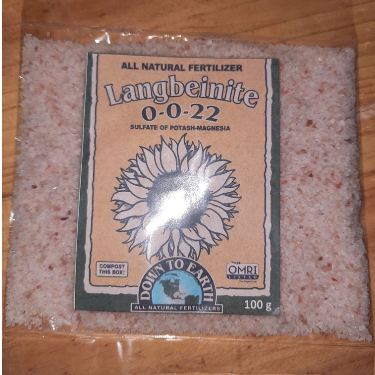 Down to Earth Langbeinite 0-0-22 – Organic Potassium Magnesium Sulfur Fertilizer
