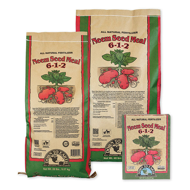 Down to Earth Neem Seed Meal 6-1-2 – Organic Soil Fertilizer for Vegetables, Herbs & Indoor Plants