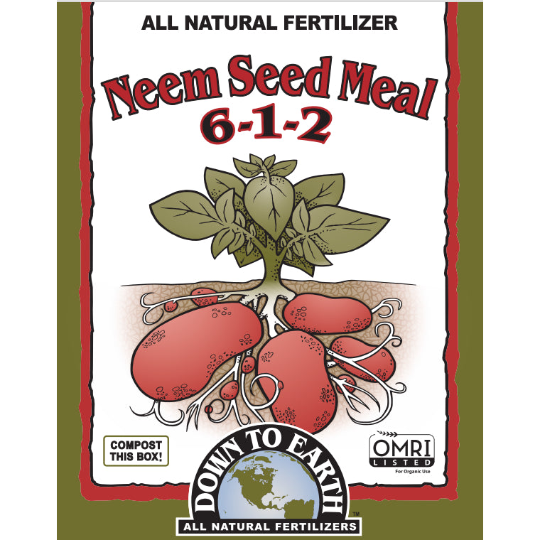 Down to Earth Neem Seed Meal 6-1-2 – Organic Soil Fertilizer for Vegetables, Herbs & Indoor Plants