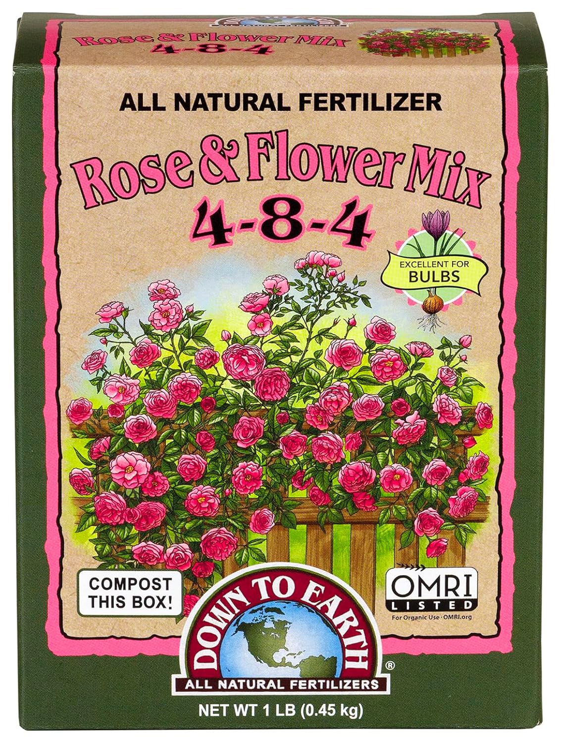 Down to Earth Rose & Flower Mix 4-8-4 – Organic Bloom Fertilizer
