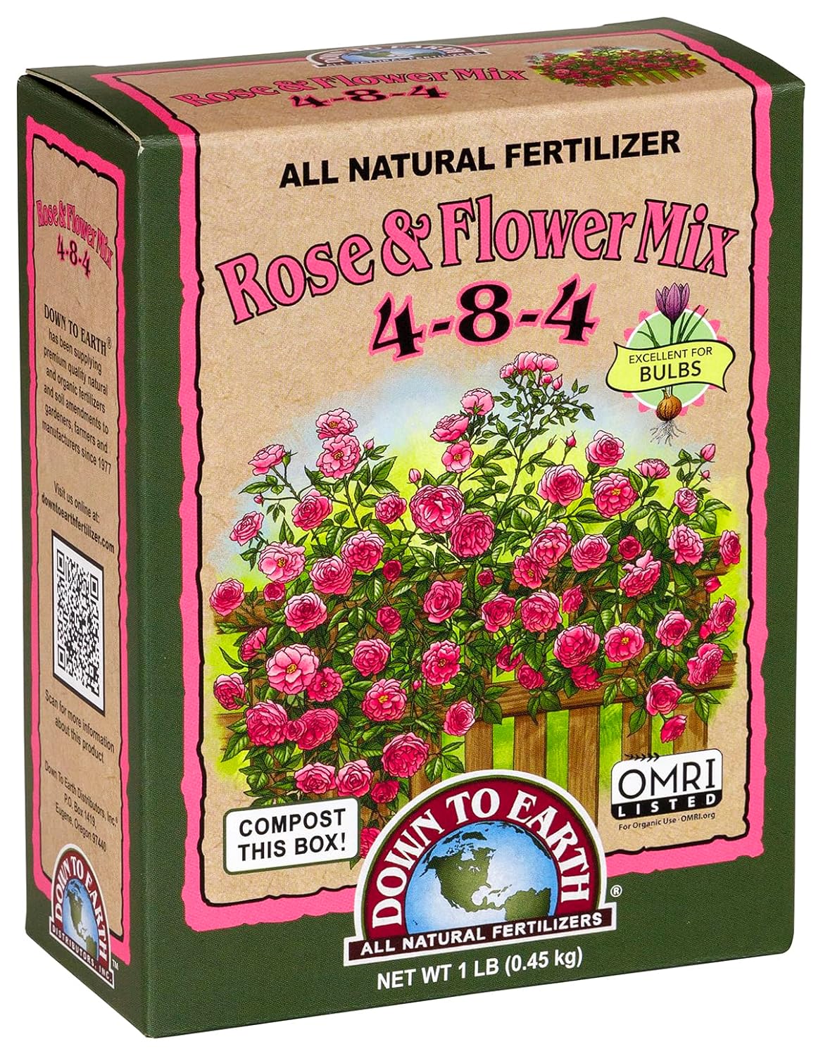 Down to Earth Rose & Flower Mix 4-8-4 – Organic Bloom Fertilizer
