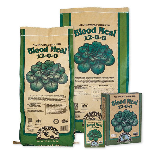 Down to Earth Blood Meal 12-0-0 – High Nitrogen Organic Fertilizer for Leafy Greens & Vegetables