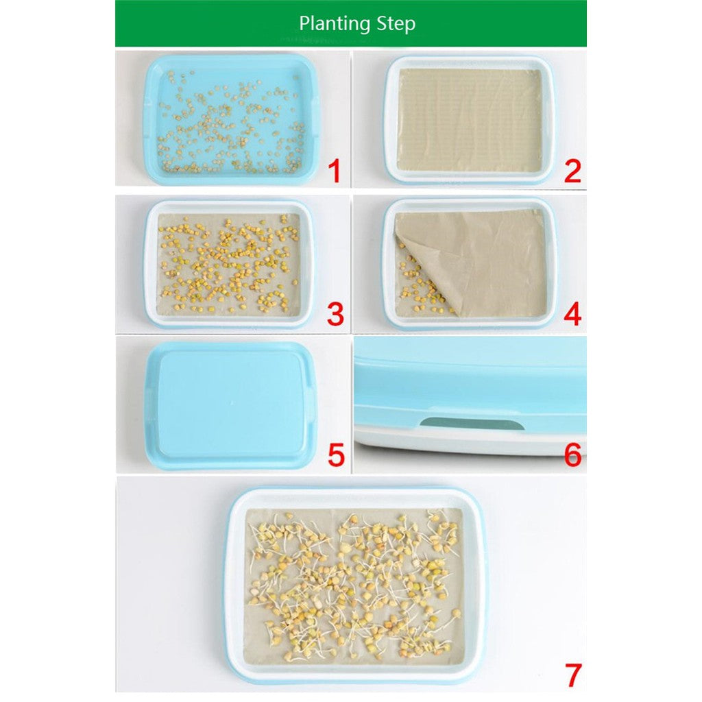 Hydroponic Seedling Tray – Double Layer Sprout Grow Tray