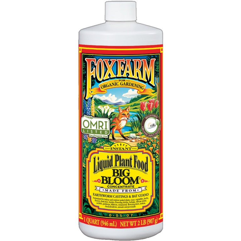 Fox Farm Big Bloom Organic Liquid Fertilizer 1 Quart – Bloom & Fruit Booster
