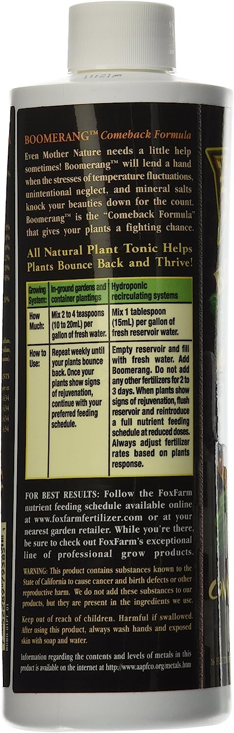 Fox Farm Boomerang Recovery Fertilizer 1 Pint – Plant Comeback Formula
