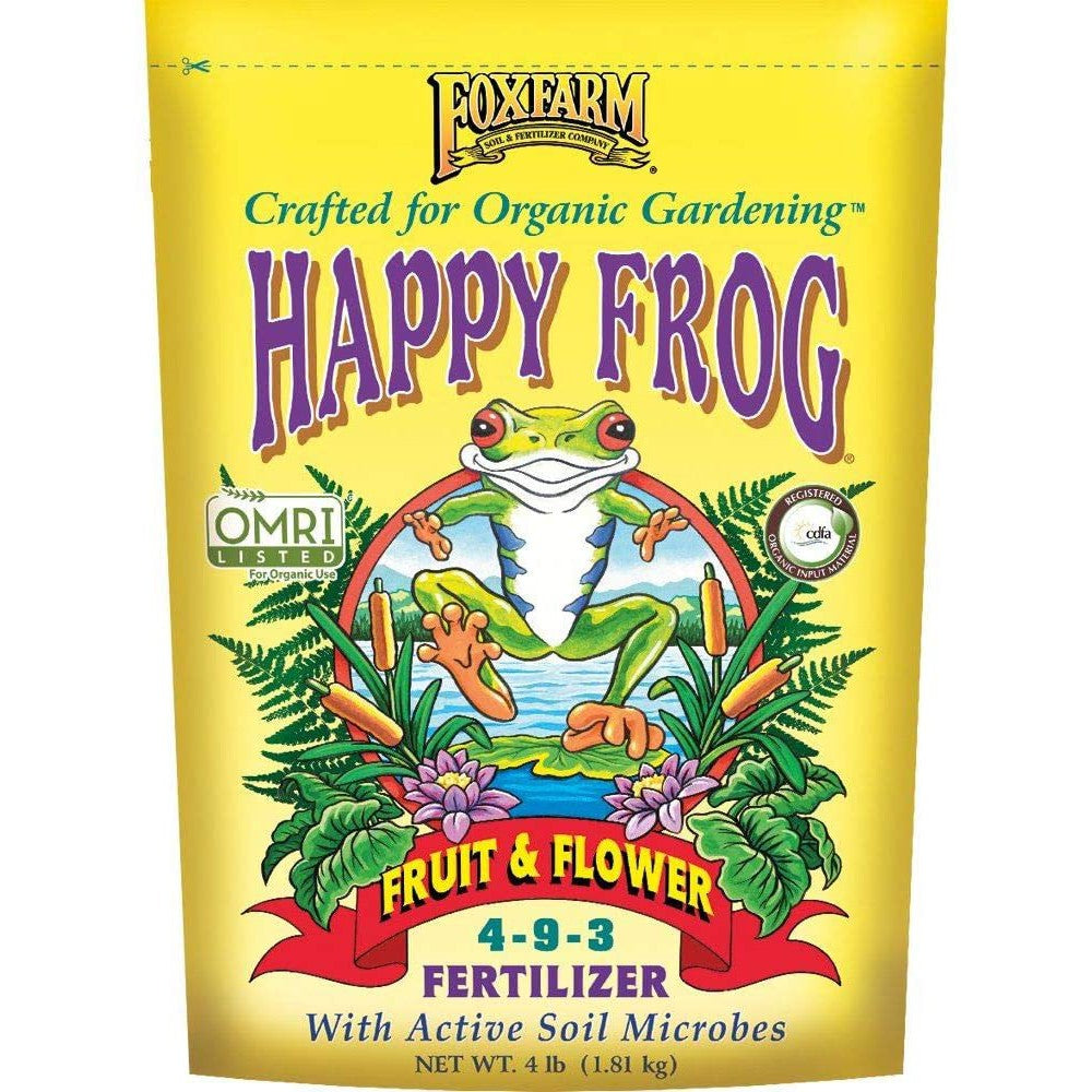 Fox Farm Happy Frog Fruit & Flower Fertilizer 4-9-3 – Organic Bloom Booster for Plants