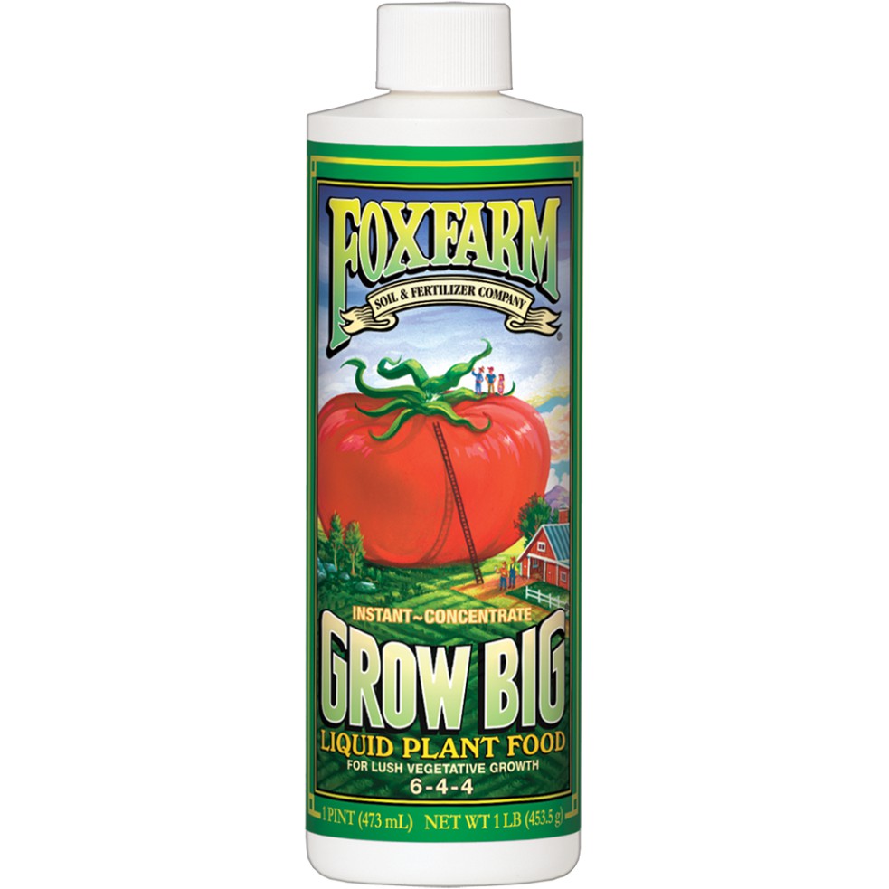 Fox Farm Grow Big Liquid Plant Food 1 Quart – Fertilizer for Vegetative Growth