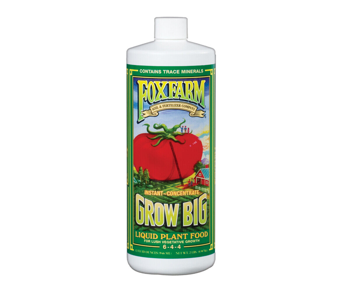 Fox Farm Grow Big Liquid Plant Food 1 Quart – Fertilizer for Vegetative Growth