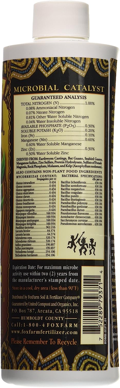 Fox Farm Microbe Brew Root Enhancer 1 Pint – Organic Soil & Hydro Support
