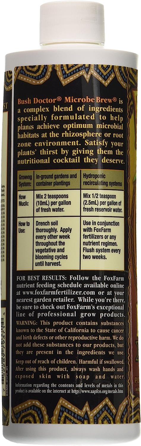 Fox Farm Microbe Brew Root Enhancer 1 Pint – Organic Soil & Hydro Support