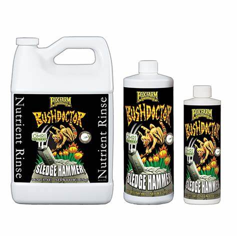 Fox Farm SledgeHammer Nutrient Rinse 1 Pint – Soil & Hydro Flush Solution