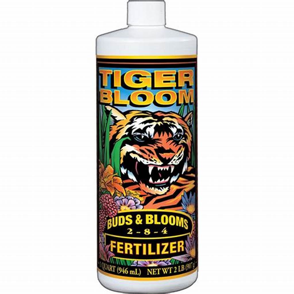 Fox Farm Tiger Bloom Liquid Fertilizer 1 Quart – Phosphorus-Rich Bloom Booster for Vegetables & Indoor Plants