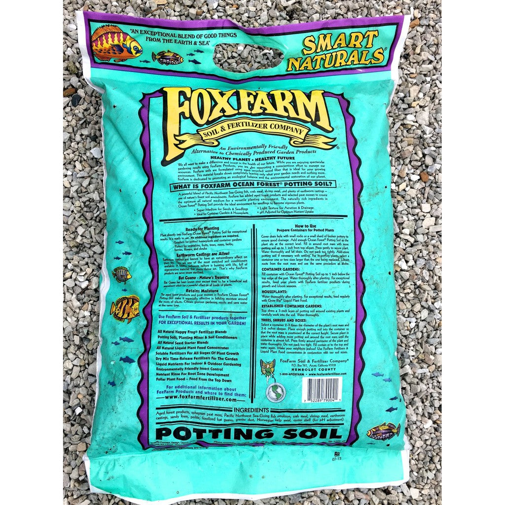Fox Farm Ocean Forest Potting Soil 12 Quarts | Organic Mix for Vegetables, Herbs & Indoor Plants