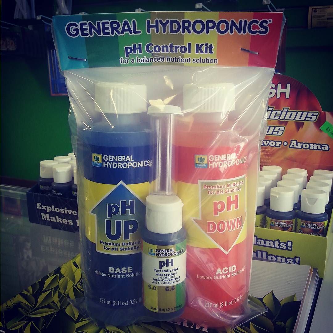 General Hydroponics pH Up, ph Down, Test Indicator, Test Kit – Nutrient Solution pH Control (60ml / 237ml / Kit)