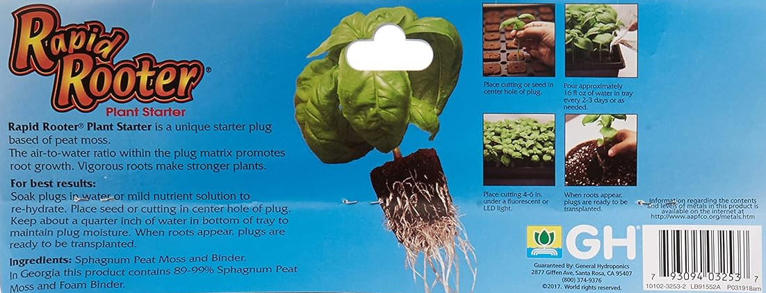 General Hydroponics Rapid Rooter Starter Plugs – 10 pcs