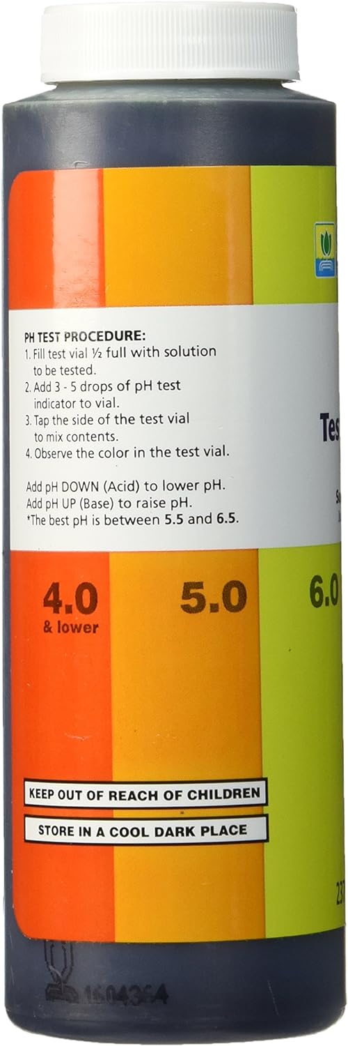 General Hydroponics pH Up, ph Down, Test Indicator, Test Kit – Nutrient Solution pH Control (60ml / 237ml / Kit)