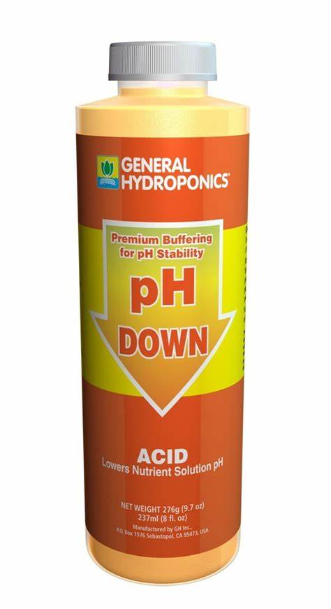General Hydroponics pH Up, ph Down, Test Indicator, Test Kit – Nutrient Solution pH Control (60ml / 237ml / Kit)