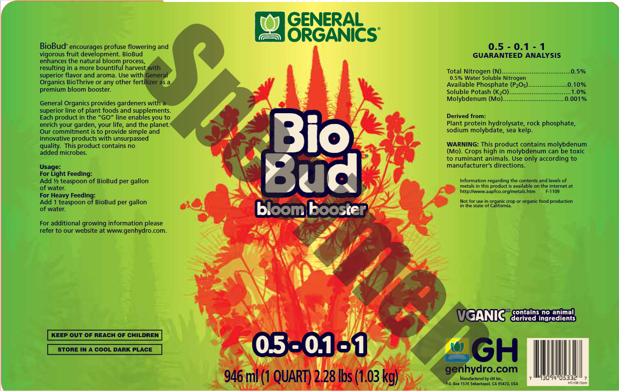 General Organics BioBud Bloom Booster – Flowering Enhancer for Vegetables & Indoor Plants